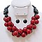 BUBBLE  ACRYLIC GEOMETRIC NECKLACE SET
