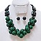 BUBBLE  ACRYLIC GEOMETRIC NECKLACE SET