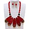 ANIMAL PRINT ACRYLIC DROP NECKLACE