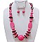 ACRYLIC COLOR BLOCK NECKLACE SET
