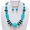 ACRYLIC COLOR BLOCK NECKLACE SET