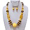 ACRYLIC COLOR BLOCK NECKLACE SET