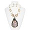 ENCHANTING DROP GEM WIRE NECKLACE SET