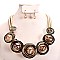 SPIRAL CHROME WIRE BEADED NECKLACE SET