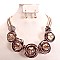 SPIRAL CHROME WIRE BEADED NECKLACE SET