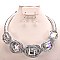 SHINY BEADS CHROME TREND WIRED NECKLACE SET