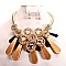 BEADED FLOWER ACRYLIC SPIRAL NECKLACE SET