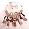 BEADED FLOWER ACRYLIC SPIRAL NECKLACE SET