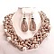 PEARL WIRE BRAIDED ELEGANT NECKLACE SET