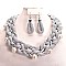 PEARL WIRE BRAIDED ELEGANT NECKLACE SET