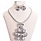 SPIRAL FLOWER BEADED WIRE NECKLACE SET
