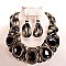 PLAID KNOTTED BEADED WIRE NECKLACE SET