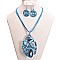 DROP GEM HANDMADE WEB WIRE NECKLACE SET