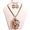 DROP GEM HANDMADE WEB WIRE NECKLACE SET