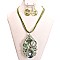 DROP GEM HANDMADE WEB WIRE NECKLACE SET