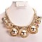 METALLIC HANDMADE PEARL NECKLACE SET