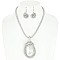 GEM PASTEL RAINBOW STONE NECKLACE W Earrings