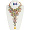 LARGE Bright Color Coiled Wire Drop Tassel Set