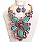 FLOWER GEM WIRE NECKLACE SET