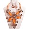 FLOWER GEM WIRE NECKLACE SET