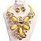 FLOWER GEM WIRE NECKLACE SET