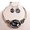 LARGE ACRYLIC GEM WIRE NECKLACE SET SLNEY10896