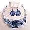LARGE ACRYLIC GEM WIRE NECKLACE SET SLNEY10896
