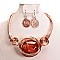 LARGE ACRYLIC GEM WIRE NECKLACE SET SLNEY10896