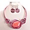 LARGE ACRYLIC GEM WIRE NECKLACE SET SLNEY10896