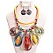 WIRE ACRYLIC HANDMADE BEAD NECKLACE SET