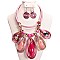 WIRE ACRYLIC HANDMADE BEAD NECKLACE SET