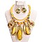 WIRE ACRYLIC HANDMADE BEAD NECKLACE SET