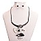 GEO METAL ART NECKLACE SET