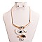 GEO METAL ART NECKLACE SET