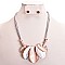 OVAL LAYERED METAL NECKLACE SET