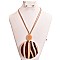 LUXE ACRYLIC BOHO Leather Stripe Pendant SET