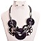 METAL ACRYLIC CIRCLE WOVEN NECKLACE