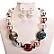 TUMBLE STONE PEARL NECKLACE SET
