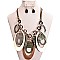 METAL OVAL ACRYLIC LAYERED NECKLACE