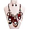 METAL OVAL ACRYLIC LAYERED NECKLACE