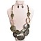 OVAL ACRYLIC SHELL LIKE LAYER NECKLACE