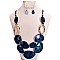 OVAL ACRYLIC SHELL LIKE LAYER NECKLACE