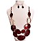 OVAL ACRYLIC SHELL LIKE LAYER NECKLACE