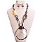 ACRYLIC RUNWAY SHELL NECKLACE SET