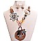 FASHION ACRYLIC RUNWAY WOOD NECKLACE SET