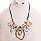 ART MIXED METAL STONE NECKLACE SET