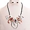 ART MIXED METAL STONE NECKLACE SET