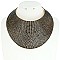 FASHION STATEMENT RHINESTONE BIB COLLAR NECKLACE EARRING SET