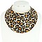 FASHION STATEMENT RHINESTONE BIB COLLAR NECKLACE EARRING SET