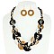 FASHION BOHO STYLE SEED BEAD NECKLACE EARRINGS SET